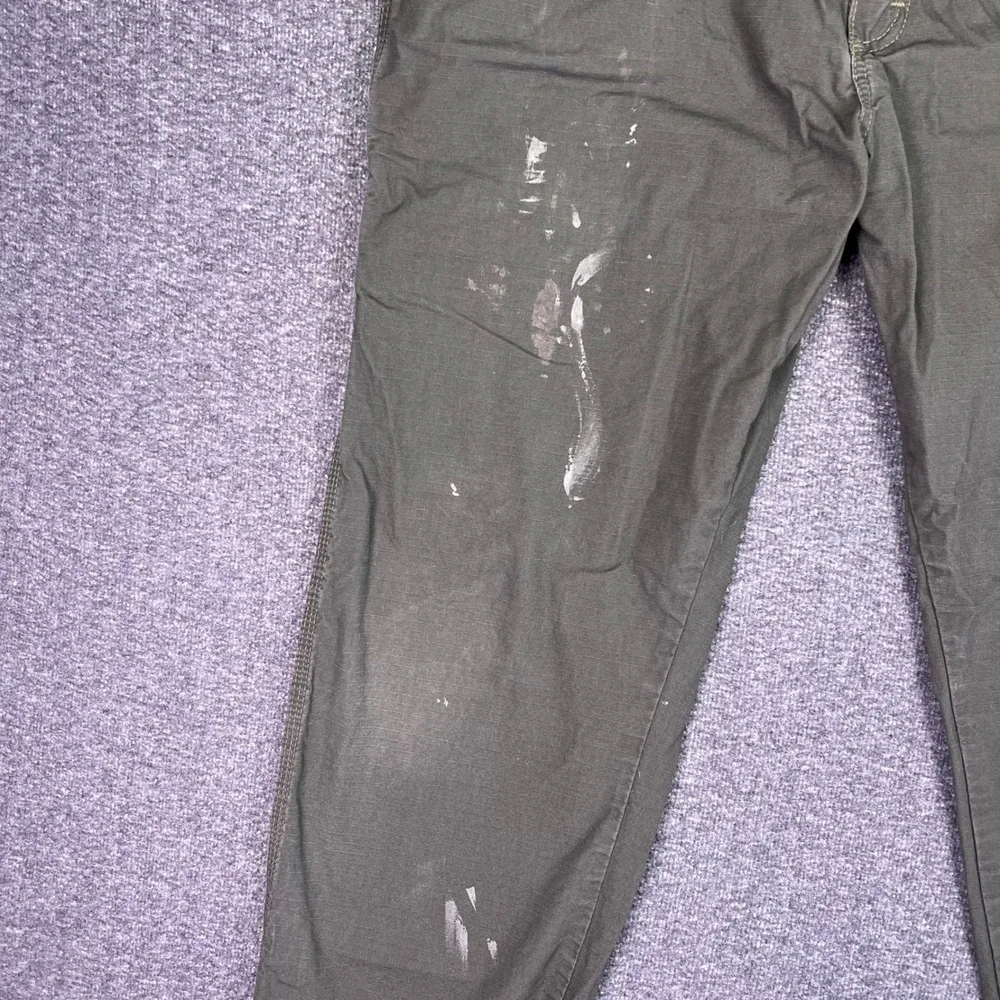 Wrangler Riggs Workwear Pants Mens 38x32 Green Ripstop Utility Painter Carpenter